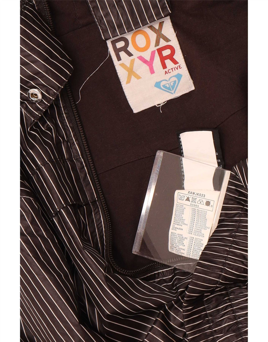 Roxy γυναικεία φόρμα με κουκούλα Top Jacket UK 18 XL Grey Pinstripe Polyester