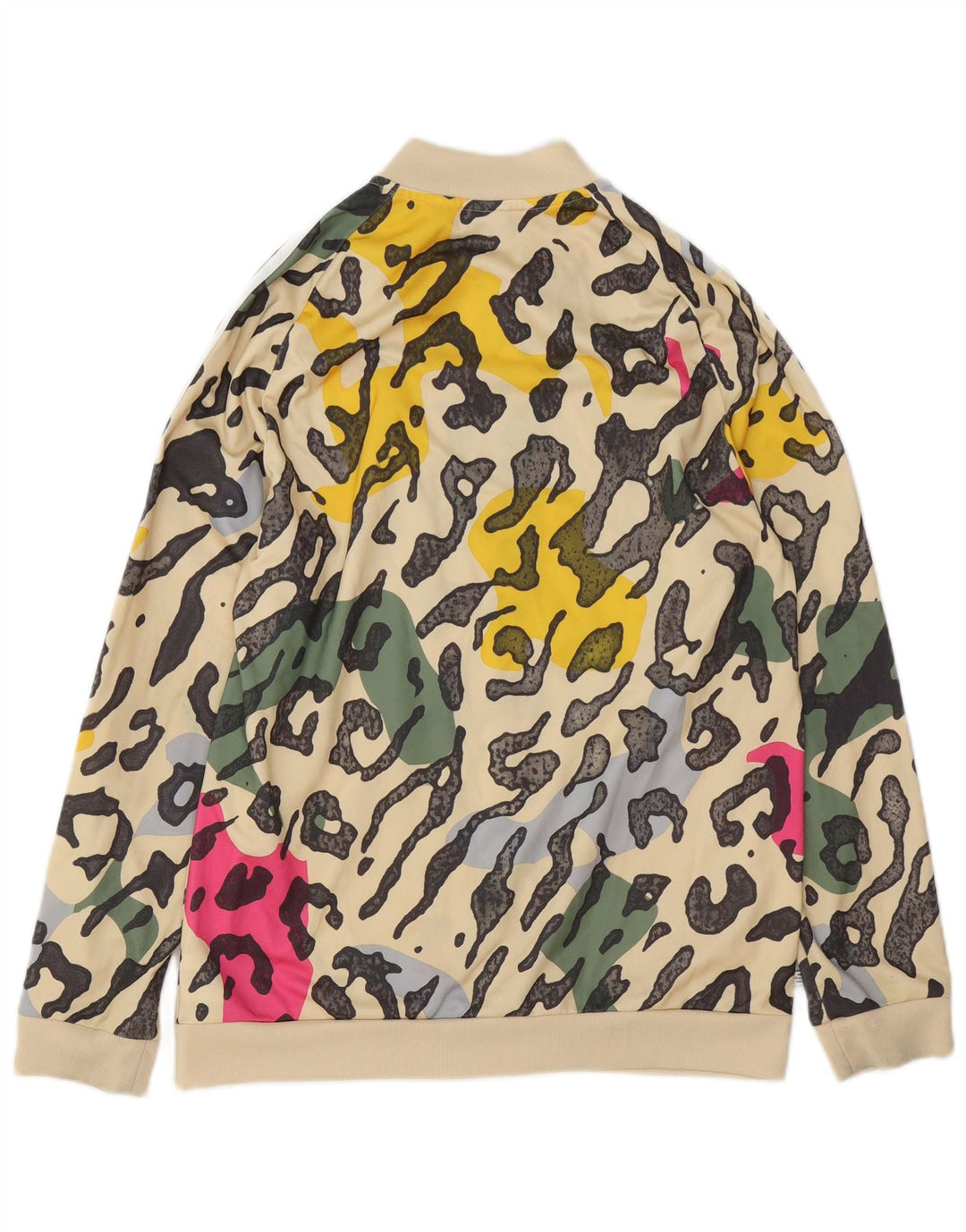 Κορίτσια αθλητική φόρμα ADIDAS Top μπουφάν 15-16 ετών Μπεζ Animal Print Polyester