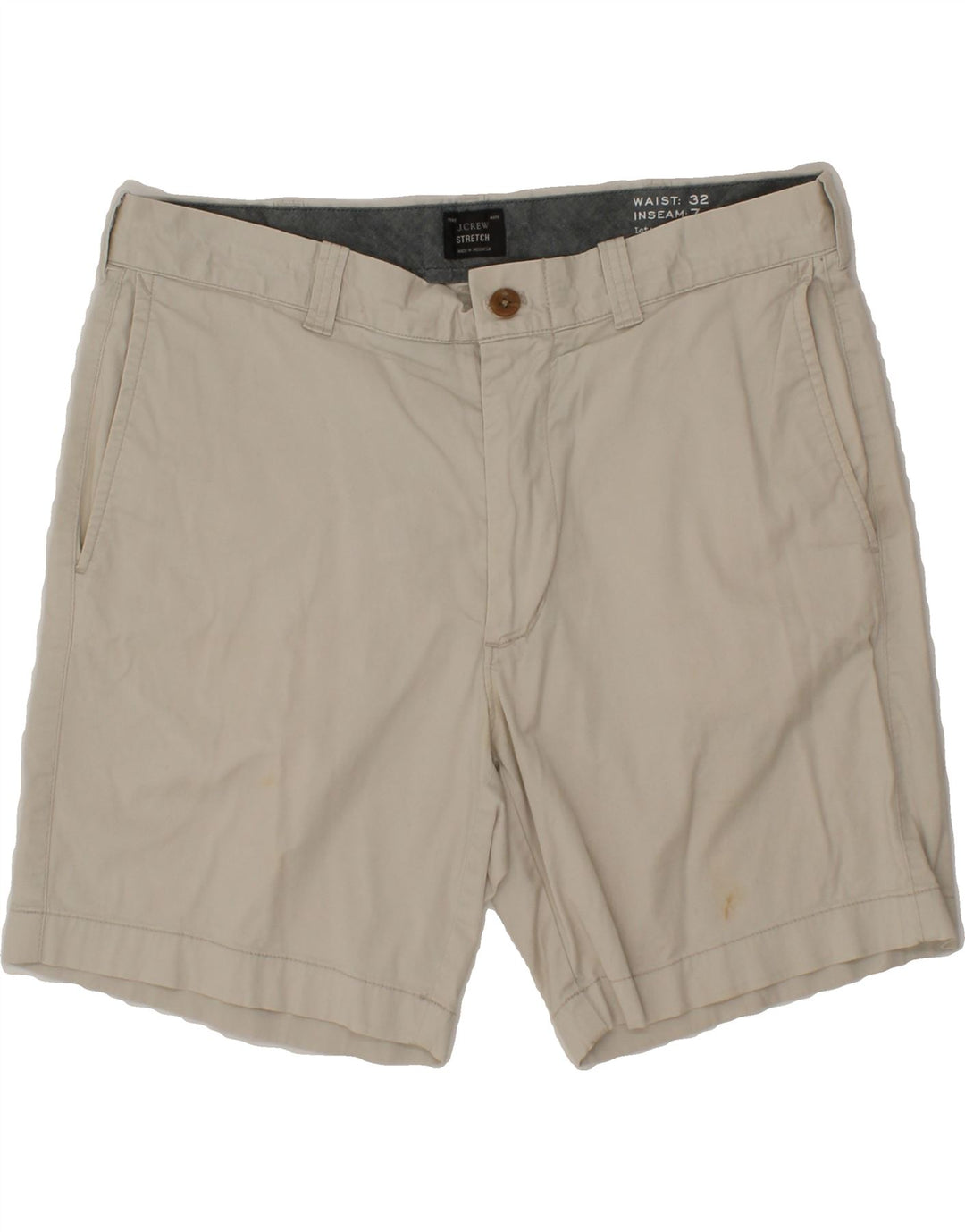 J. CREW Mens Stretch Chino Shorts W32 Medium Grey Cotton Vintage J. Crew and Second-Hand J. Crew from Messina Hembry 