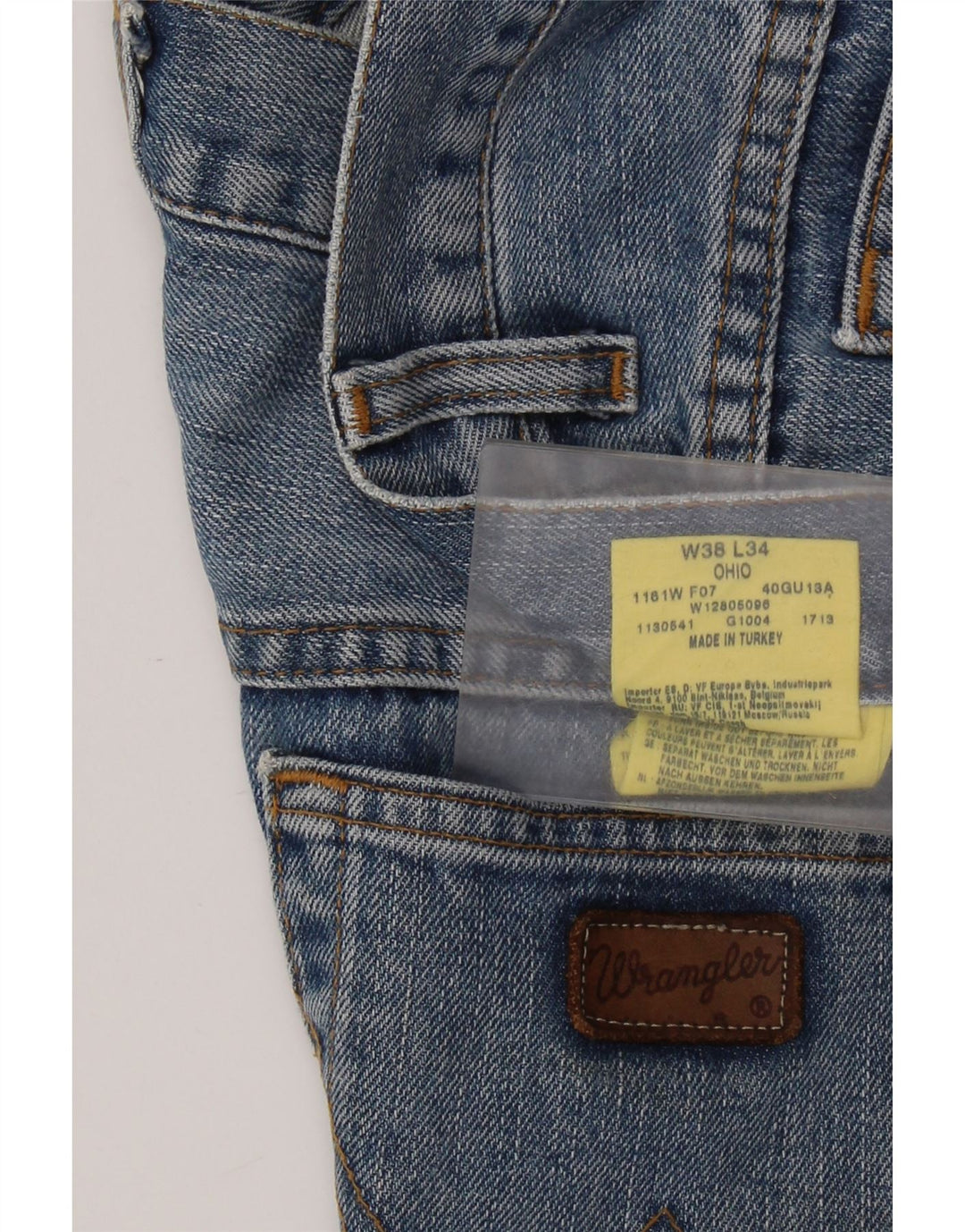 WRANGLER Ανδρικό τζιν Ohio Straight W38 L34 Μπλε βαμβακερό