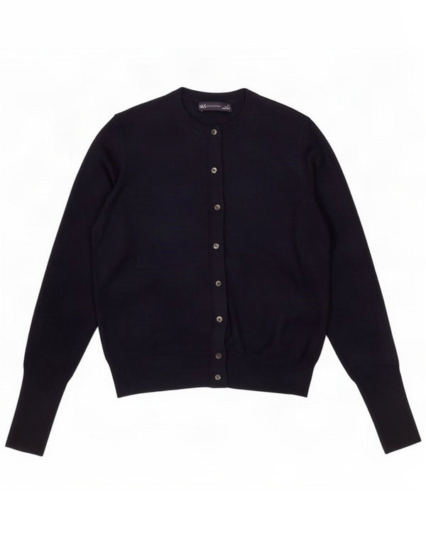 Marks & Spencer Γυναικεία ζακέτα πουλόβερ UK 12 Medium Navy Blue Viscose