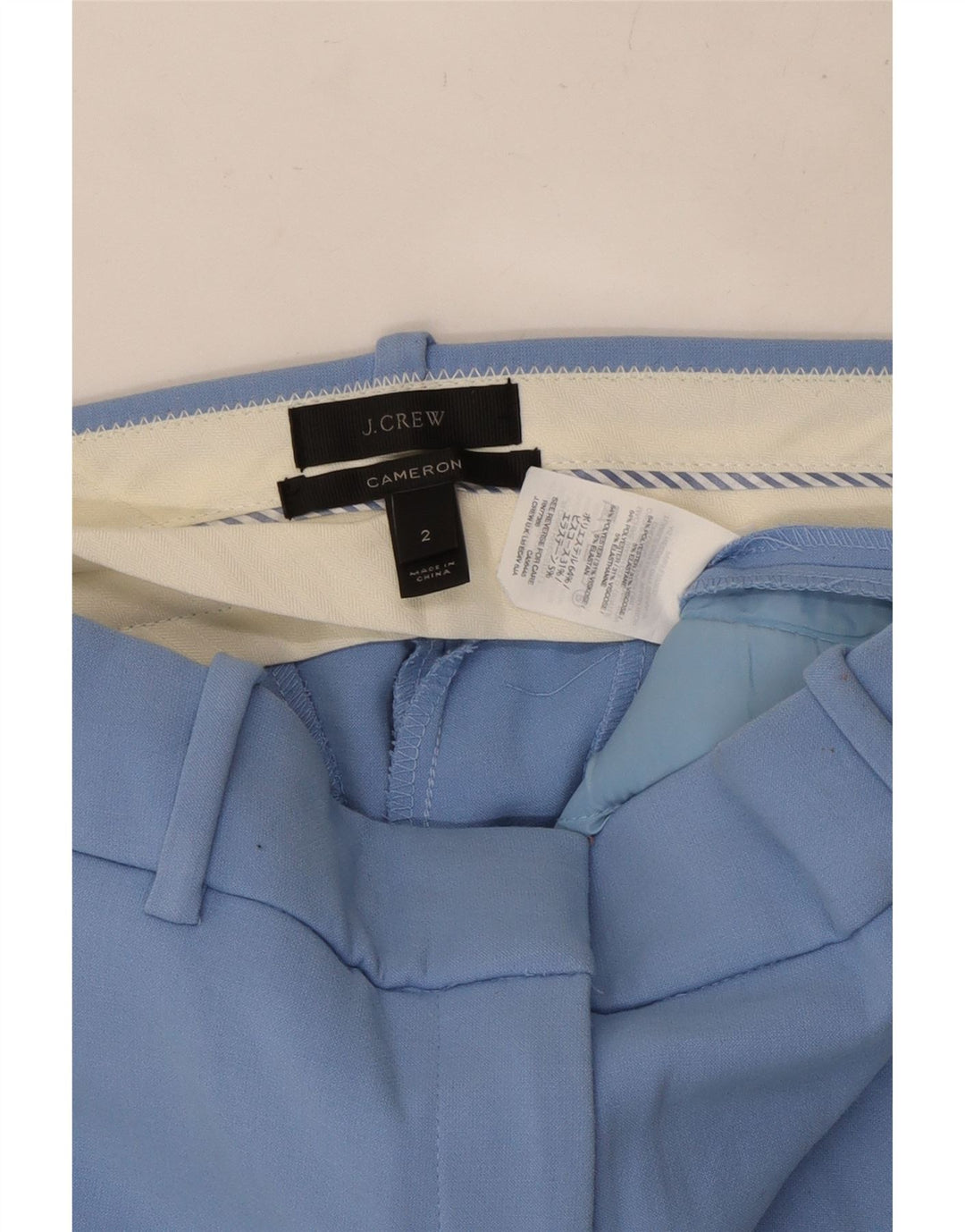 J. CREW Γυναικείο Cameron Slim Chino Παντελόνι US 2 XS W25 L25 Blue Polyester