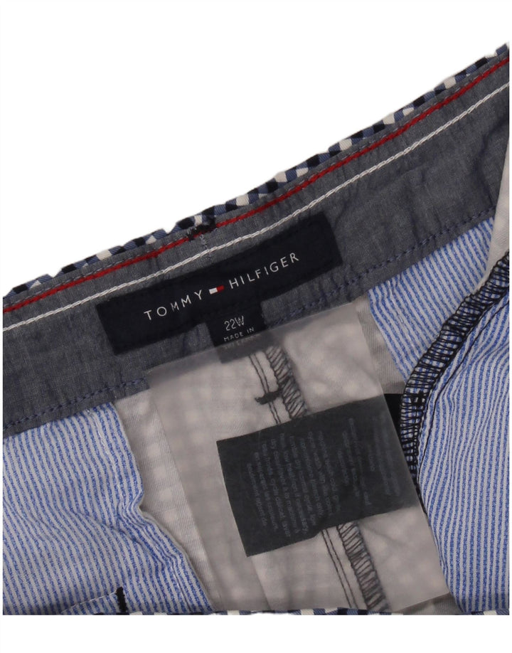 Ανδρικό κομμένο παντελόνι TOMMY HILFIGER US 22 3XL W46 L27 Navy Blue Gingham