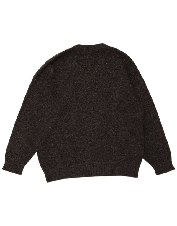 LACOSTE Ανδρικό πουλόβερ με λαιμόκοψη με λαιμόκοψη μεγέθους 6 XL γκρι μαλλί