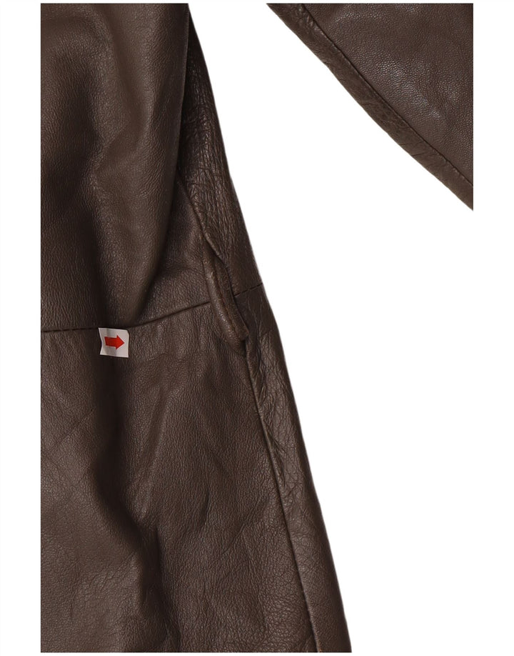 Vintage Ανδρικό Στρατιωτικό Δερμάτινο Μπουφάν IT 56 3XL Γκρι Δερμάτινο