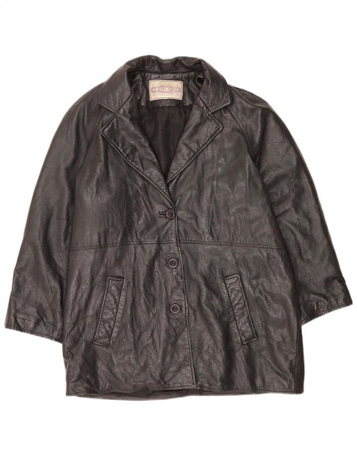 Mary Anne Γυναικείο Δερμάτινο Μπουφάν UK 18 XL Μαύρο