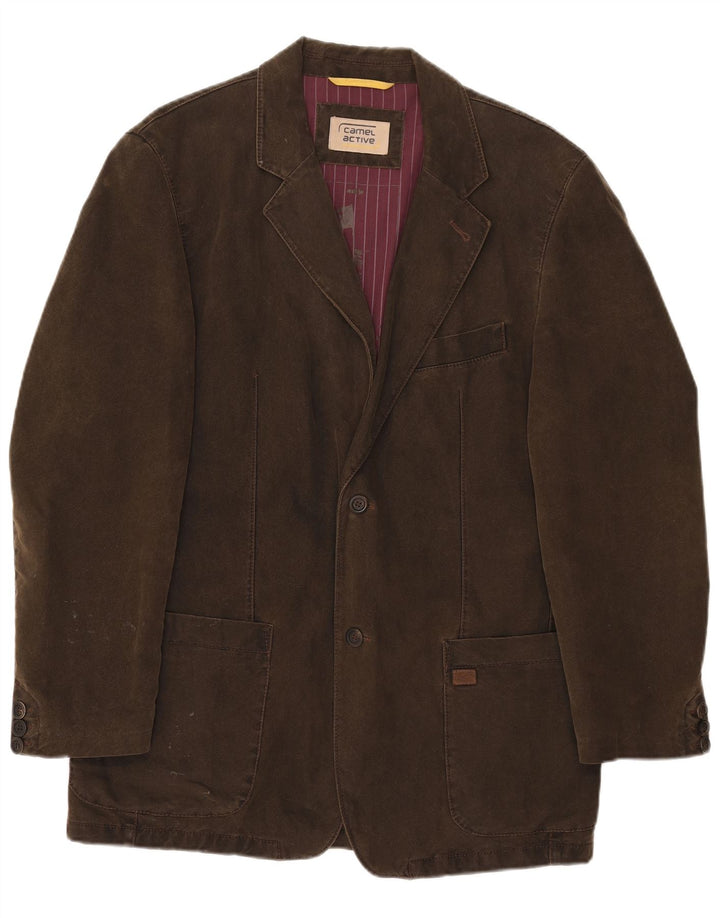 Camel Active Ανδρικό Μπουφάν Blazer 2 Κουμπιών IT 50 Μεγάλο Καφέ Βαμβακερό