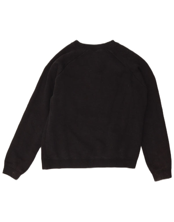 Γυναικεία NIKE Crop Oversized γραφική φούτερ Jumper UK 10 Small Black