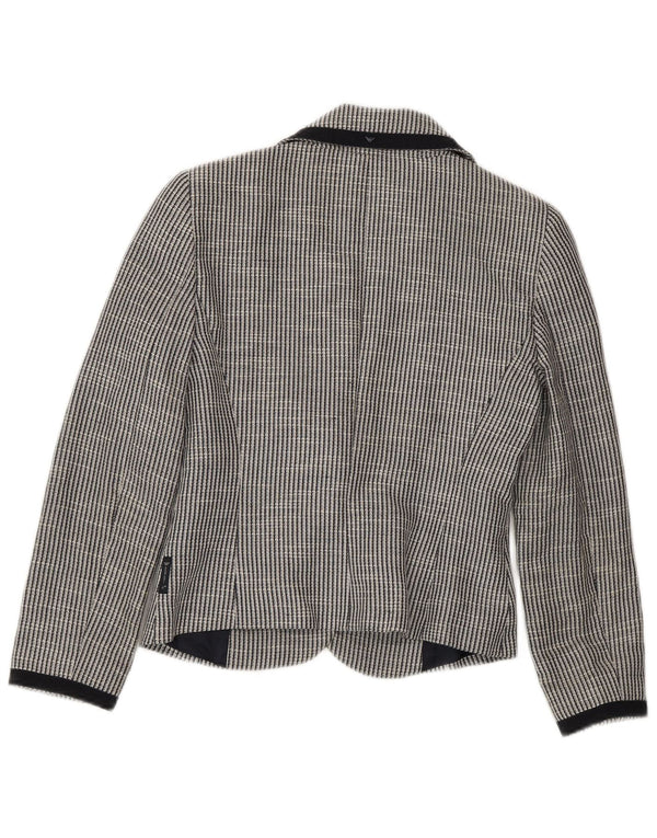 ARMANI JEANS Γυναικείο σακάκι μπλέιζερ με 2 κουμπιά EU 38 Μεσαίο γκρι ριγέ