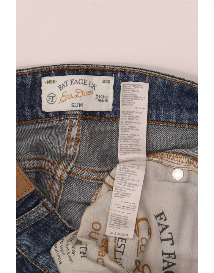 Fat Face Ανδρικό Slim Jeans W30 L32 Μπλε βαμβακερό