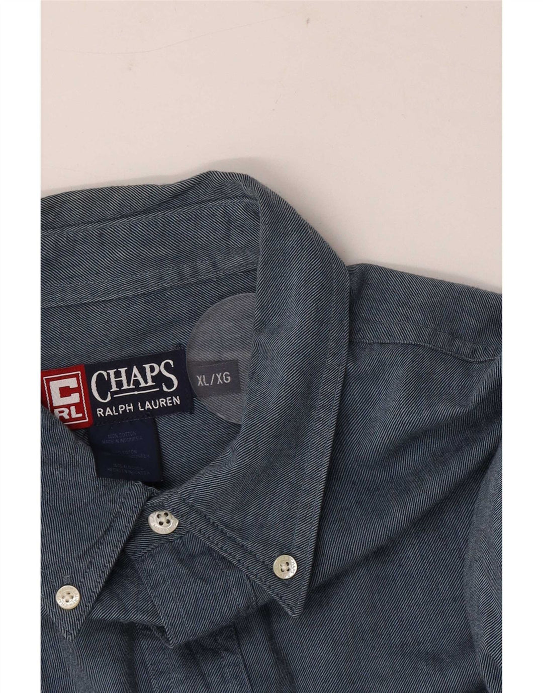 Chaps Ralph Lauren Ανδρικό πουκάμισο XL Μπλε βαμβακερό