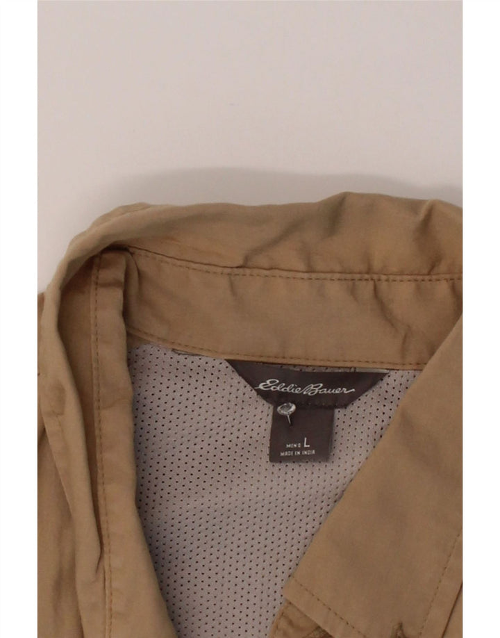 EDDIE BAUER Mens Shirt Large Beige Cotton Vintage Eddie Bauer and Second-Hand Eddie Bauer from Messina Hembry 