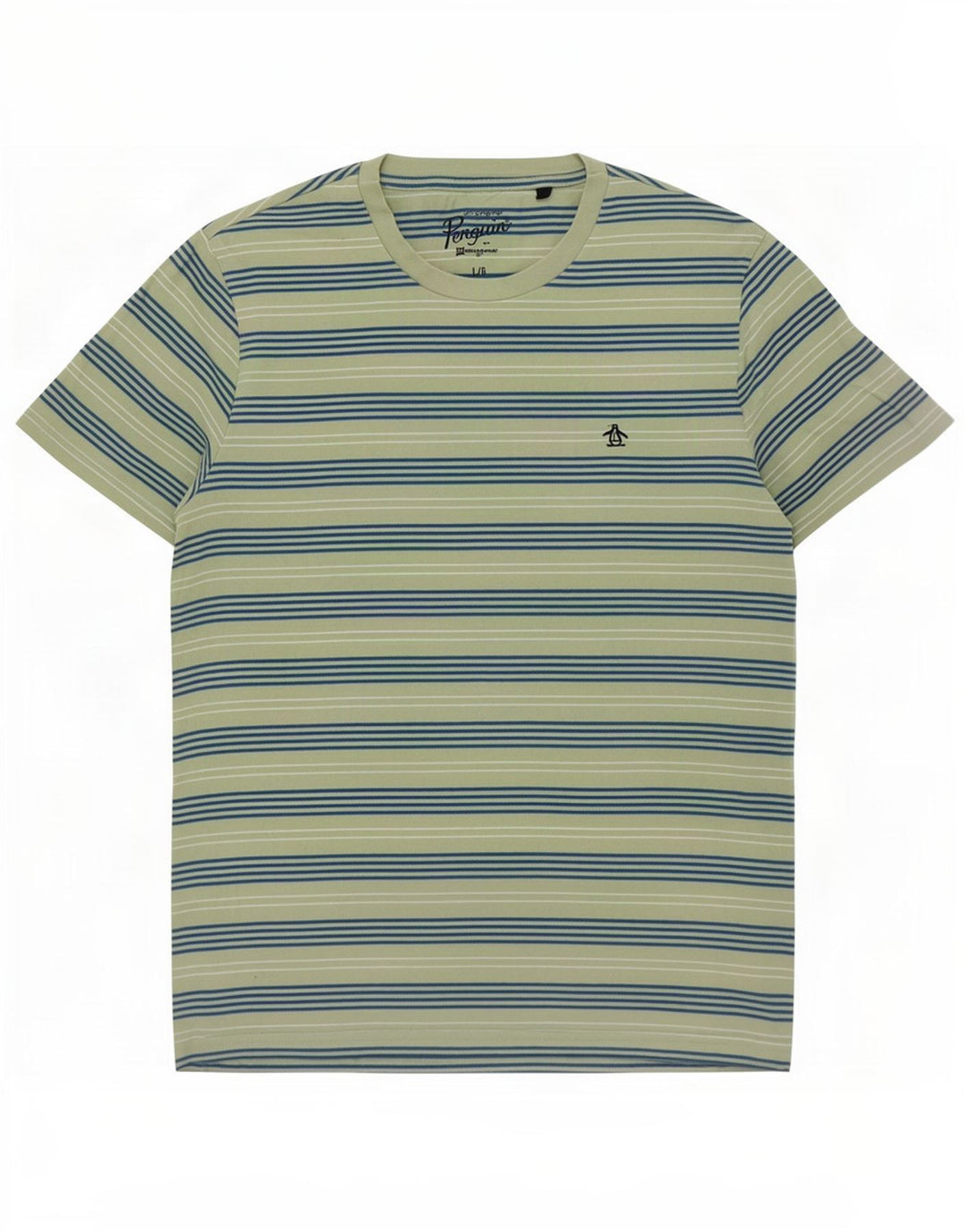 Ανδρικό T-Shirt Penguin Top Μεγάλο Πράσινο Ριγέ