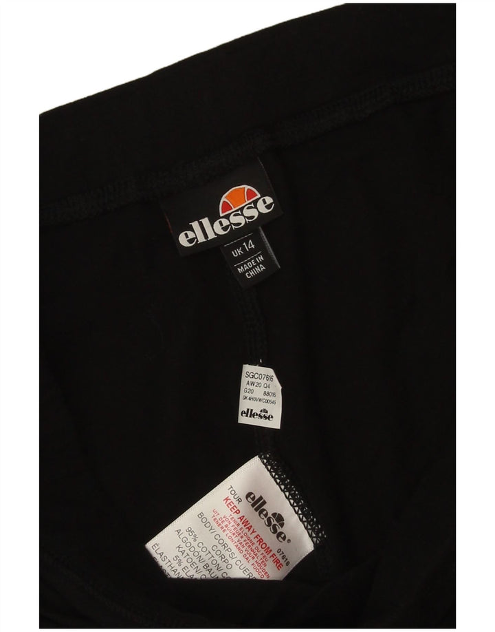 Γυναικείο γραφικό αθλητικό σορτς Ellesse UK 14 μεσαίο μαύρο βαμβακερό