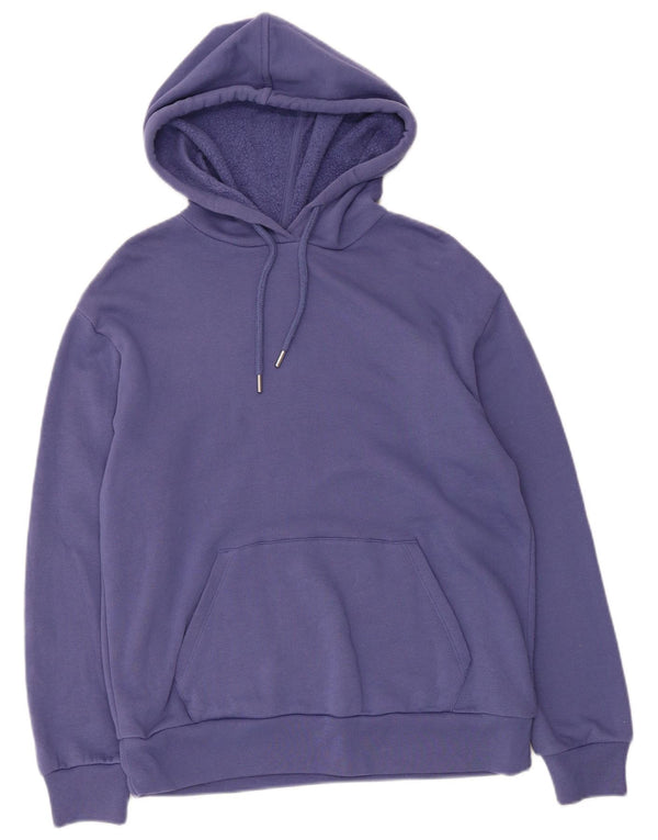 Marks & Spencer Γυναικεία Hoodie Jumper UK 12 Medium Blue Cotton