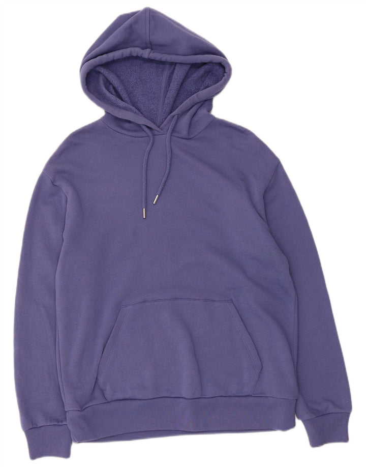 Marks & Spencer Γυναικεία Hoodie Jumper UK 12 Medium Blue Cotton