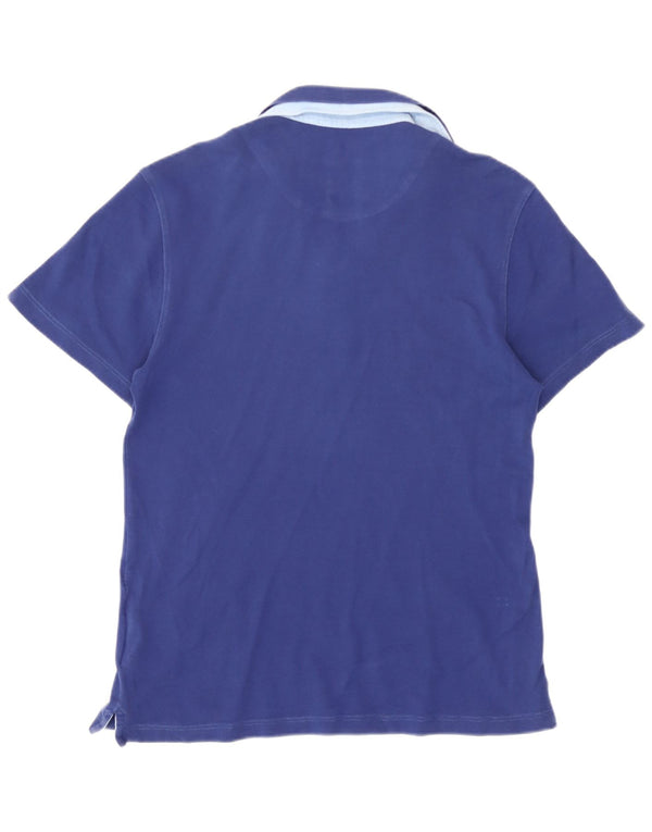 Ανδρικό πουκάμισο πόλο με στενή εφαρμογή Harmont & Blaine, μεσαίο μπλε βαμβακερό