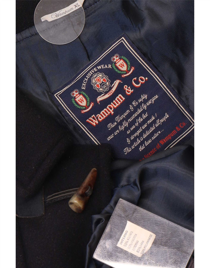 Wampum Ανδρικό παλτό Duffle UK 42 XL Navy Blue Wool