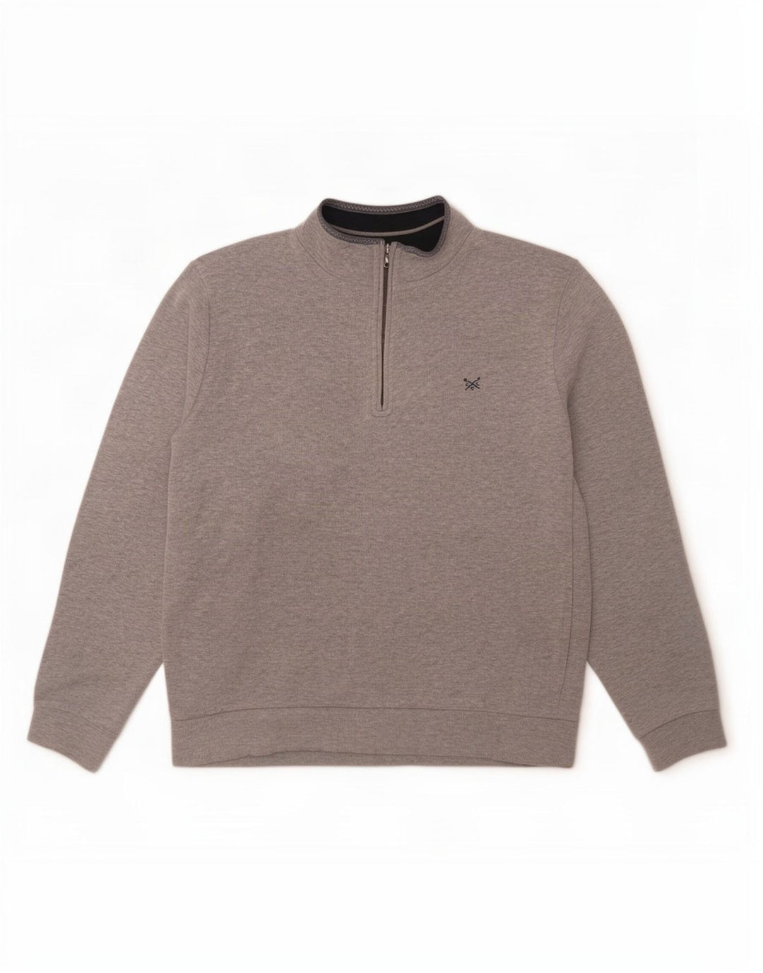 Ανδρικό φούτερ με φερμουάρ Crew Clothing, Jumper με μεγάλο γκρι χρώμα