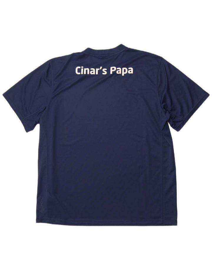 Ανδρικό γραφικό T-shirt NIKE Dri Fit Top 2XL Navy Blue Polyester