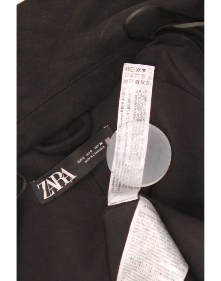 Zara Γυναικείο Open Oversized Πανωφόρι UK 10 Small Black Polyester Classic