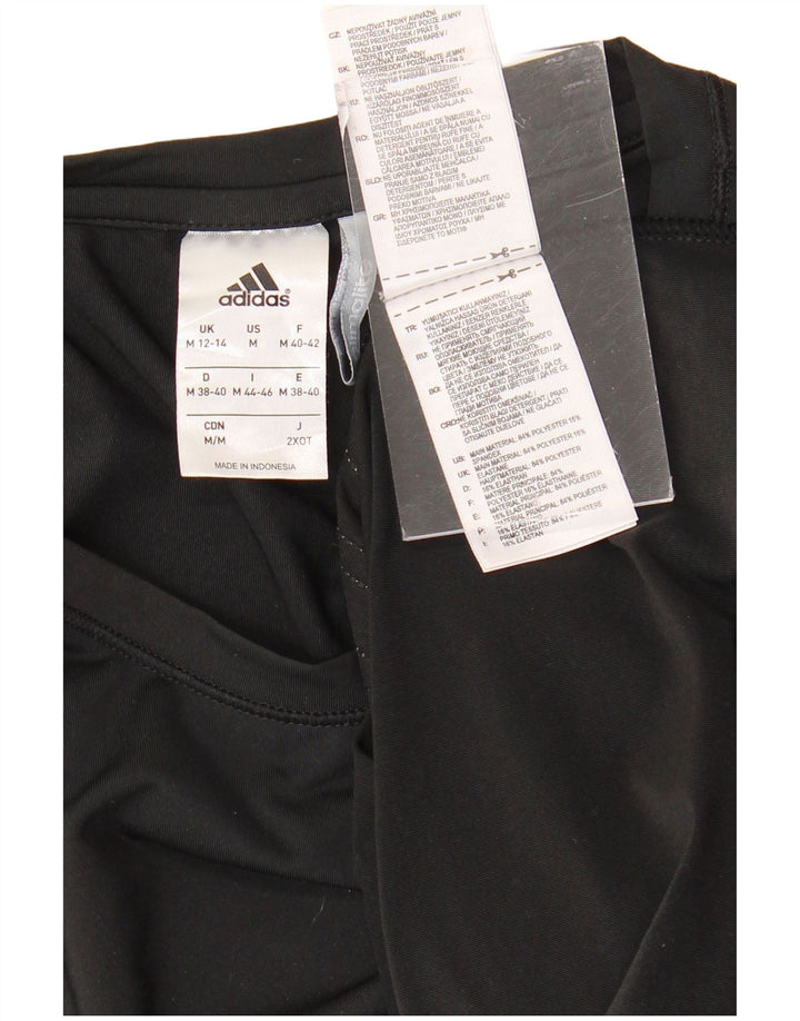 Γυναικείο T-Shirt Climalite ADIDAS Top UK 12/14 Μεσαίο μαύρο πολυεστέρα