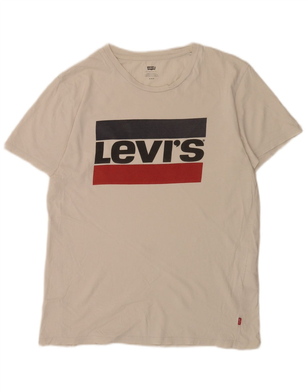 Ανδρικό γραφικό μπλουζάκι Levi's Top μεσαίο λευκό χρώμα, βαμβακερό