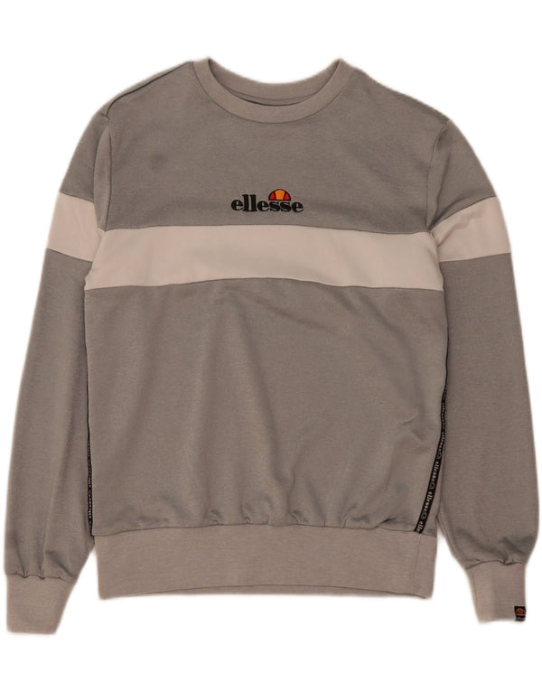 Ανδρικό γραφικό φούτερ Ellesse Jumper Medium Grey Colourblock Polyester