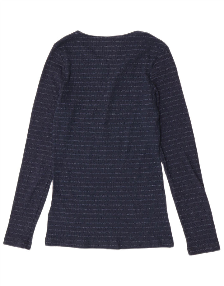 Marks & Spencer Γυναικεία μπλούζα μακρυμάνικη UK 8 Small Navy Blue ριγέ