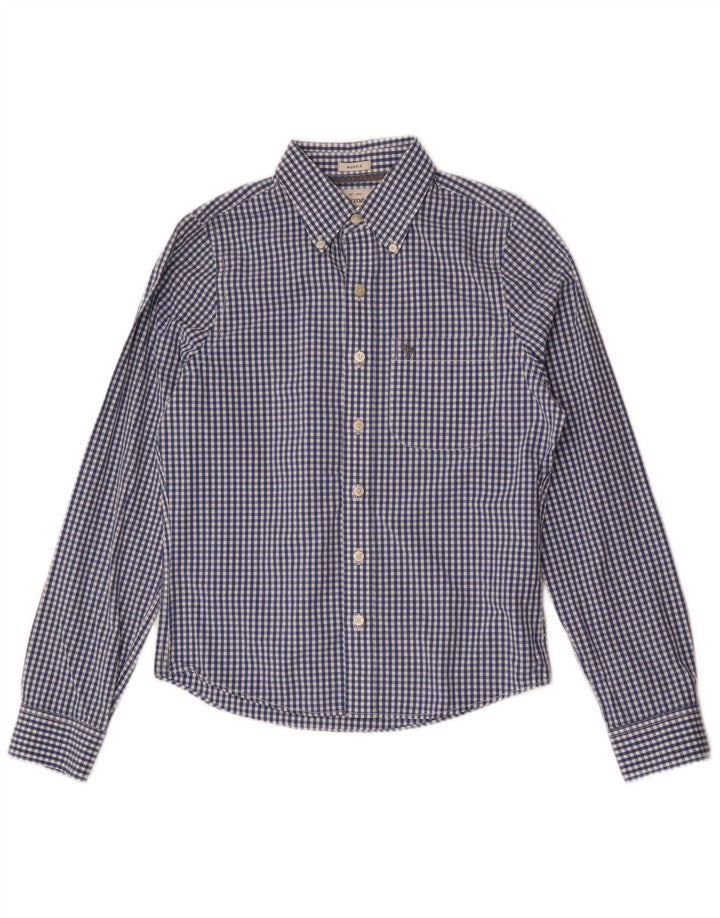 Abercrombie & Fitch Ανδρικό Μυϊκό Πουκάμισο Μικρό Μπλε Gingham