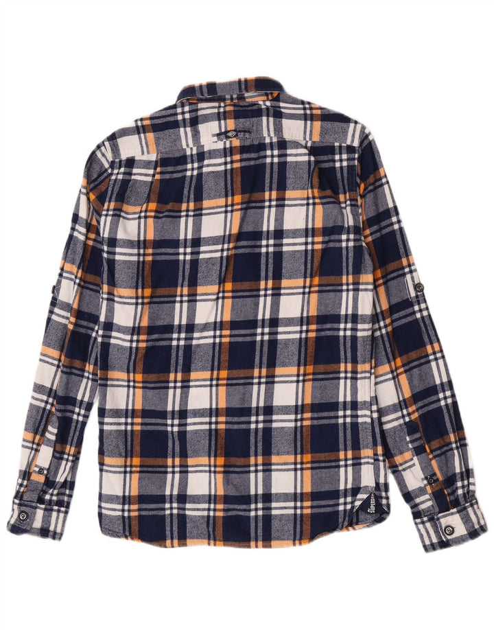 Ανδρικό φανελένιο πουκάμισο Superdry, μεσαίο μπλε ναυτικό, βαμβακερό