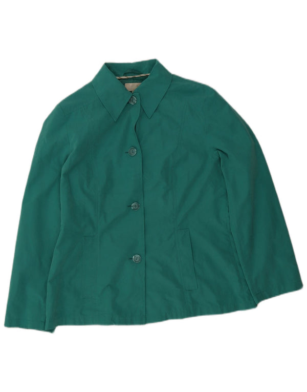 Marks & Spencer Womens Bomber Jacket UK 14 Medium Green Polyester
