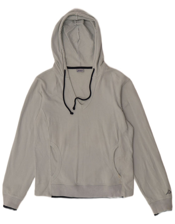 Asics Γυναικείο Hoodie Jumper UK 10 Small Grey Cotton Sports
