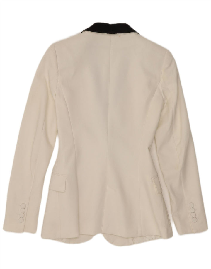 Zara Γυναικείο μπουφάν blazer UK 6 XS White Colourblock Polyester