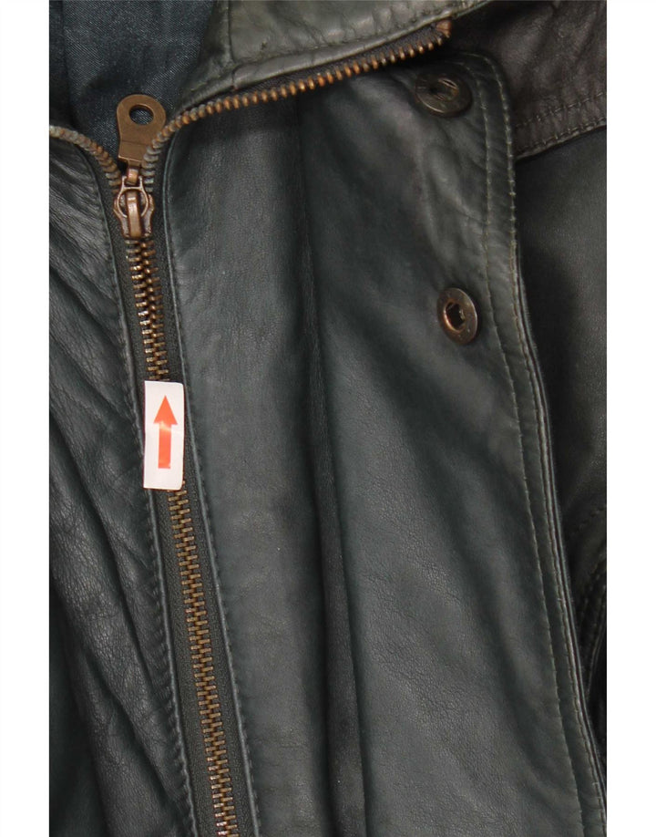 Vintage Ανδρικό Δερμάτινο Μπουφάν UK 40 Large Green