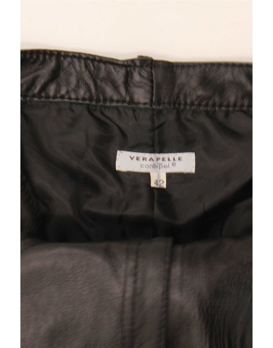 Γυναικείο ίσιο δερμάτινο παντελόνι Conbipel IT 42 Medium W27 L30 Μαύρο