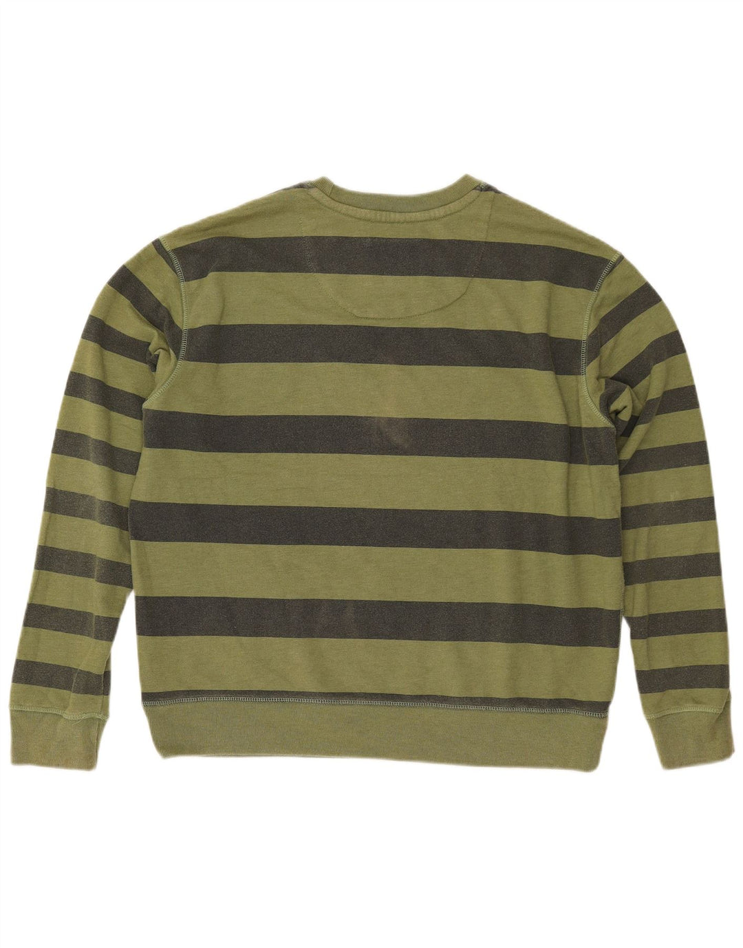 JACK WILLS Γυναικείο φούτερ μεγάλου μεγέθους Jumper UK 14 Μεγάλο χακί ριγέ