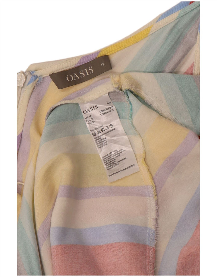 Oasis Γυναικείο Sundress UK 12 μεσαία πολύχρωμη ριγέ βισκόζη