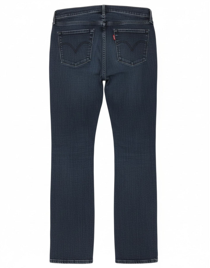 Levi's Womens 505 Straight Jeans W31 L32 Navy Blue Cotton