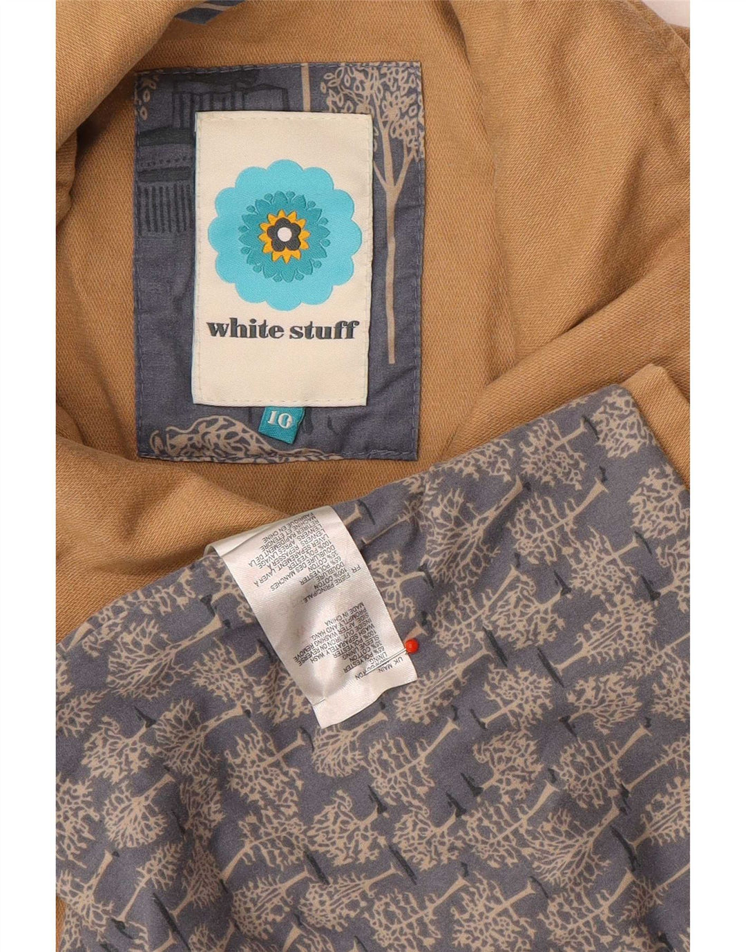 White Stuff Γυναικεία καμπαρντίνα UK 10 Small Brown Βαμβακερό