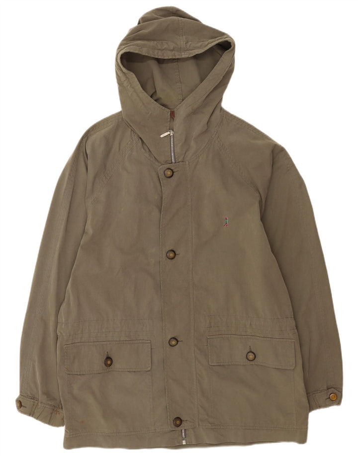 Ανδρικό μπουφάν Parka με κουκούλα Belfe IT 52 XL Χακί βαμβακερό