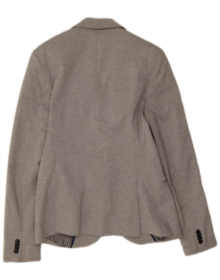 Zara Ανδρικό σακάκι 1 κουμπιού σακάκι UK 40 Large Grey
