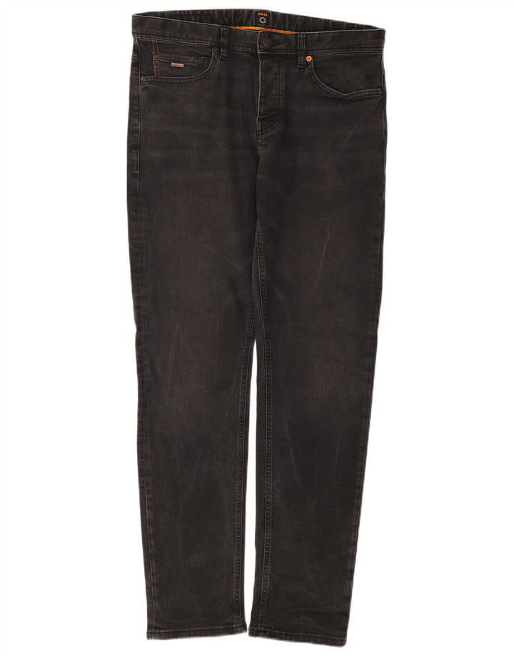 Ανδρικό τζιν κωνικό Hugo Boss W34 L32 Γκρι βαμβακερό