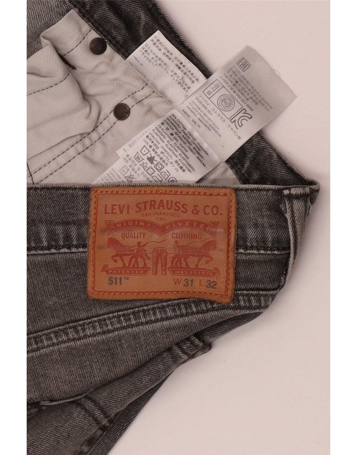 Levi's Mens 511 Slim Tapered Jeans W31 L27 Γκρι βαμβακερό
