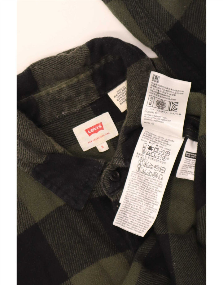 Ανδρικό φανελένιο πουκάμισο Levi's Small Green Check Cotton
