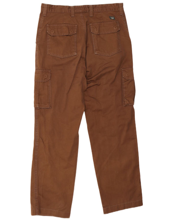 Dockers Mens Khakis Straight Cargo Παντελόνι W36 L32 Καφέ Βαμβακερό
