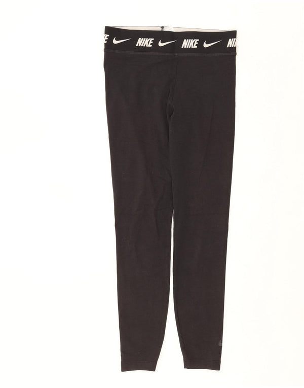 Γυναικεία γραφικά κολάν NIKE UK 12 μεσαίου μαύρου βαμβακερού