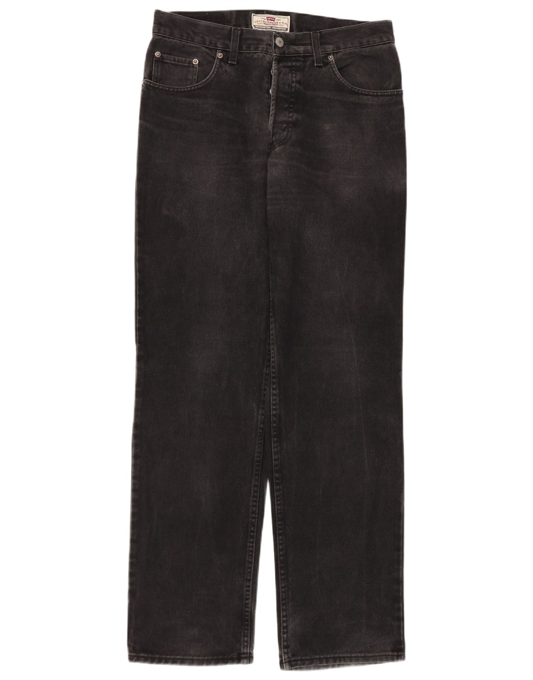 Ανδρικό τζιν Levi's Straight W33 L34 Μαύρο βαμβακερό
