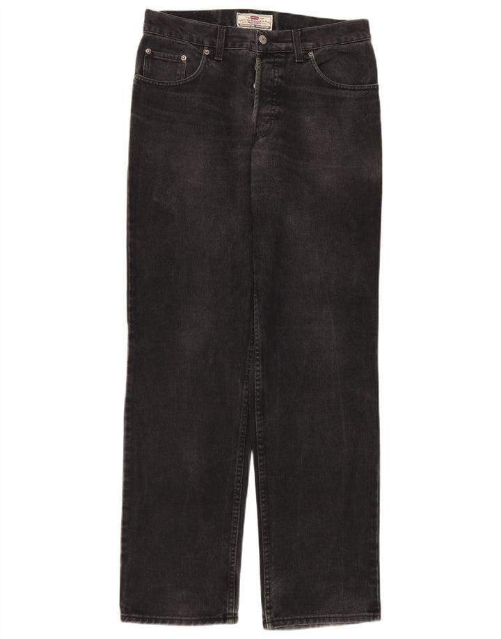 Ανδρικό τζιν Levi's Straight W33 L34 Μαύρο βαμβακερό