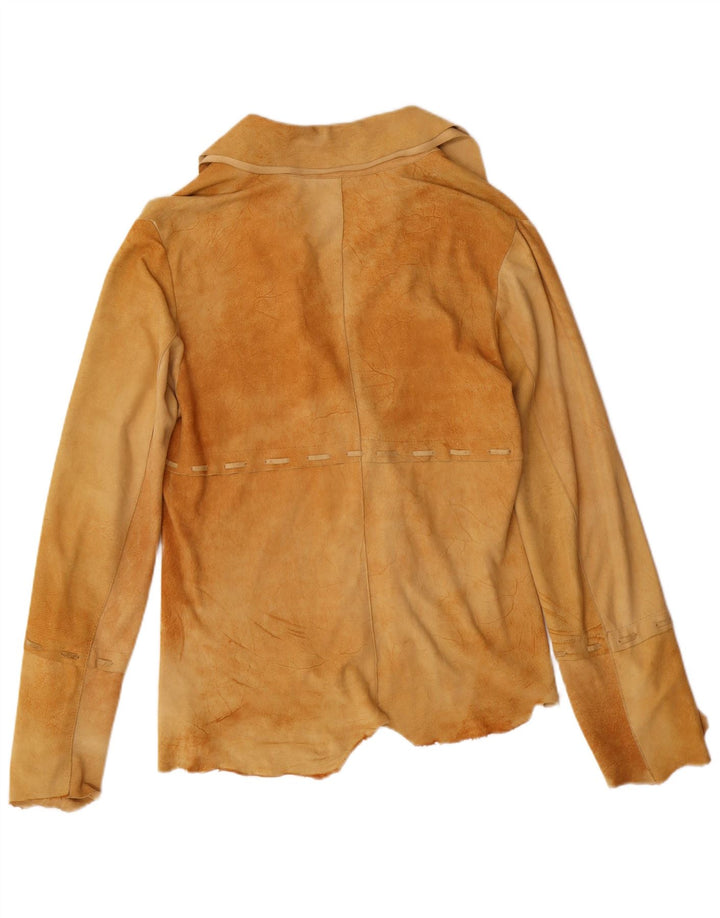 Fontanelli Γυναικείο Σουέντ Μπουφάν IT 46 Μεγάλο Δερμάτινο Μπεζ